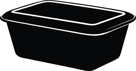 food container clean silhouette vector