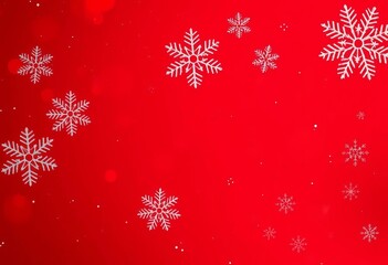 Rich crimson backdrop with subtle snowflake pattern, festive sparkle, winter background, abstract