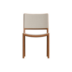 Porto wooden chair with beige upholstery