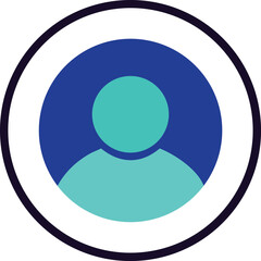 A minimalist icon of a person, perfect for representing profiles or users