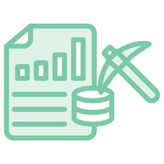 Data Mining duotone line icon , vector, pixel perfect, illustrator file 
