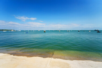  Harbor of the Aix island in Charente Maritime coast
