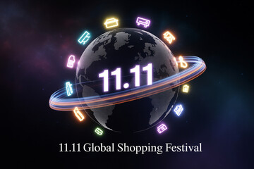 Experience the electrifying thrill of the 11.11 Mega Sale with dazzling fireworks illuminating a modern cityscape, promising incredible deals and a vibrant shopping spectacle