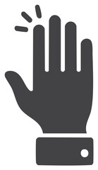 Obraz premium Icon of a human hand raised with five fingers spread and a cuff