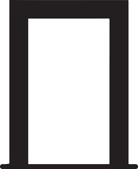 Silhouette vector of a door frame, ideal for home, building, and architectural design.
