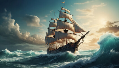 Fototapeta premium Tropical Coral Reef Underwater Scene with Colorful Fish Background