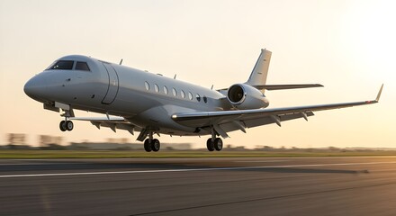 Obraz premium Golden Hour Takeoff 