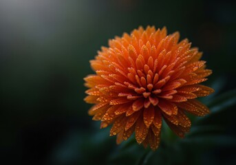 Cempasuchil marigold flower arrangements Dew-Kissed Orange Flower Bloom