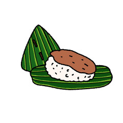 Sticky rice with custard