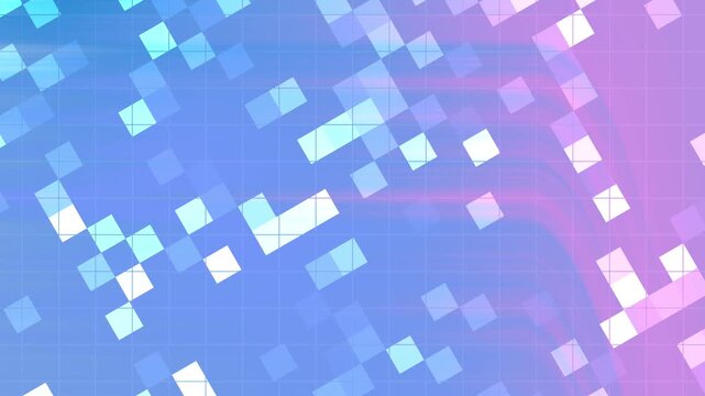 Abstracts Twirl Blink Square, Abstract animated background with geometric shapes in blue and pink color scheme for modern designs,  Video Stock royalty.