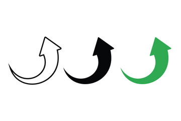 Curved Growth Arrow 19