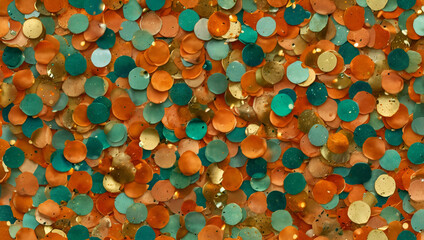 Orange and green Glitter Sparkling New Era Background