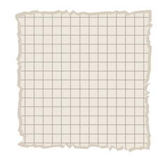 Torn Paper with Grid Lines Illustration