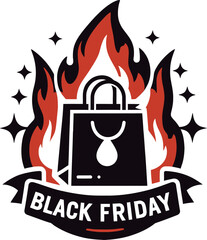Black Friday Sale Shopping Vector