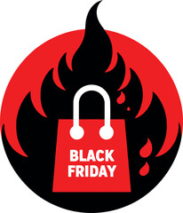 Black Friday Sale Shopping Vector