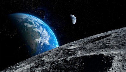 Earth and Moon in Space (1)