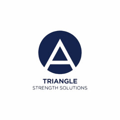 A logo featuring a white triangle inside a dark blue circle, with the words "TRIANGLE STRENGTH SOLUTIONS" below it.