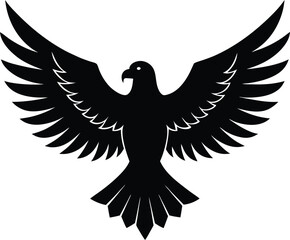 Majestic eagle with wings spread in flight suitable for banners and advertisements