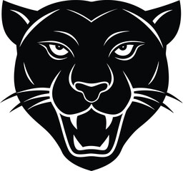 Sleek panther head graphic design for banners and advertisements