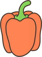 Simple Bell Pepper Illustration