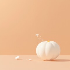 Luminous White Object with Sparkles Plain Background