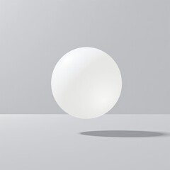 Minimalist White Sculpture Tilted Perspective