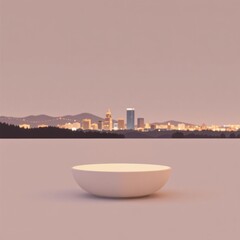 Minimalist White Abstract Sculpture Calm Ivory Scene