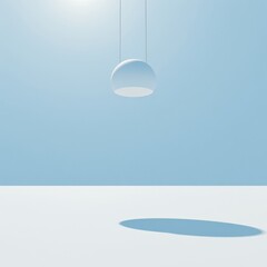 Inverted Lightning Minimalist Monochrome Floating Object Scene