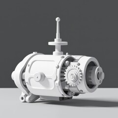 Steampunk Gear Mechanism Monochrome with Dutch Angle