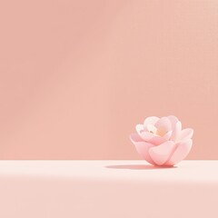 Ethereal Minimalist Scene with Elegant White Sculpture