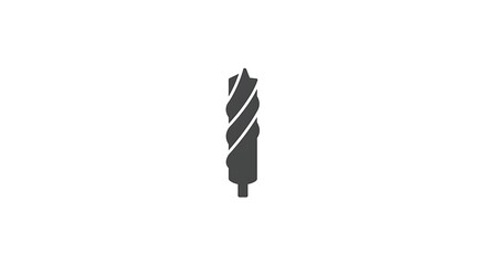 Isolated drill bit icon on white background for construction and repair