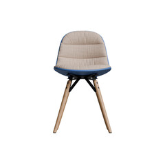 Modern wooden mood chair isolated on transparent background