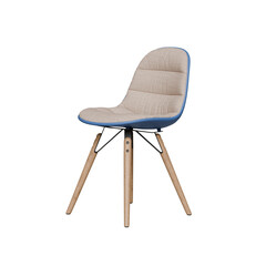 Modern wooden mood chair isolated on transparent background