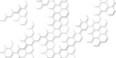  abstract geometric hexagon science and mosaic tile with template texture background, seamless bright white abstract honeycomb, hexagonal shape structure light seamless geometric background.