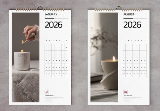 Meditation Harmony Serenity Wellness Wall Calendar 2026 Tabloid Layout