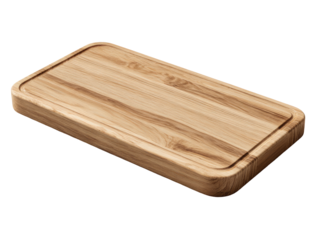 Light-brown wooden rectangular cutting board