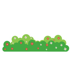 Fototapeta premium Illustration of Bushes and Flowers