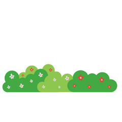 Fototapeta premium Illustration of Bushes and Flowers