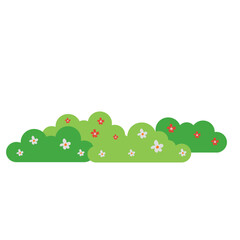 Fototapeta premium Illustration of Bushes and Flowers