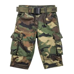 Naklejka premium Child's camouflage cargo shorts