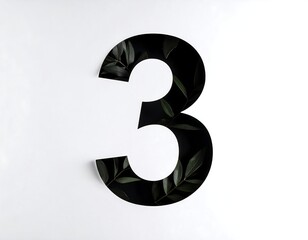 Cutout number three with leaves