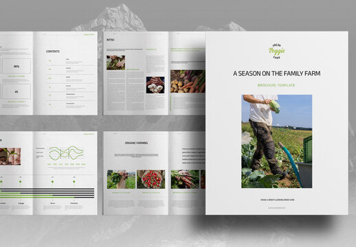 Green Sustainable Family Farm Brochure Layout