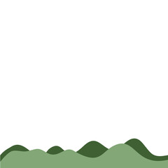 Obraz premium Green Hill Silhouette