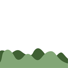 Fototapeta premium Green Hill Silhouette