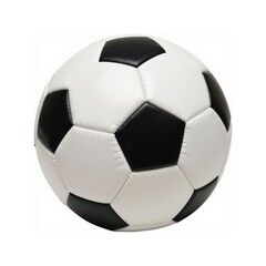 Naklejka premium Classic black and white soccer ball, isolated on white background 