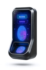 Fingerprint Scanner Security System with Access Denied Notification Technology concept