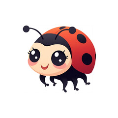 Fototapeta premium ladybug on white background