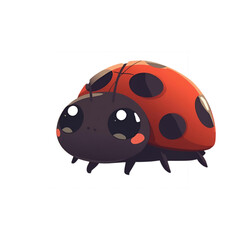 ladybug on white background