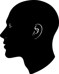 human head silhouette vector illustration