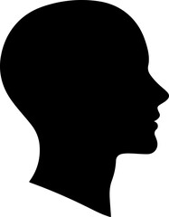 human head silhouette vector illustration